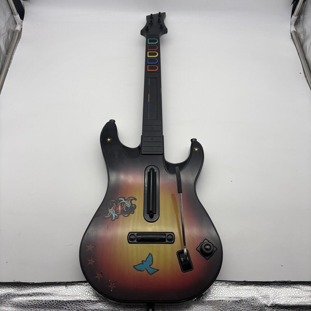 Guitar Hero PS3 Sunburst Wireless Guitar 95451.805 Red Octane no dongle Tested